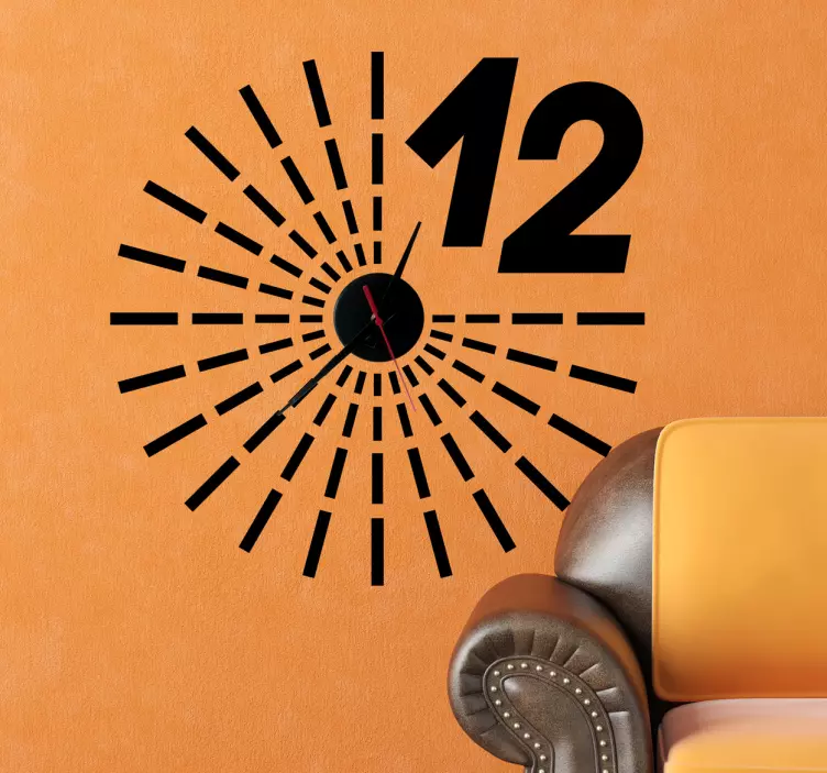 Wandtattoo Uhr Design Große 12 - TenStickers