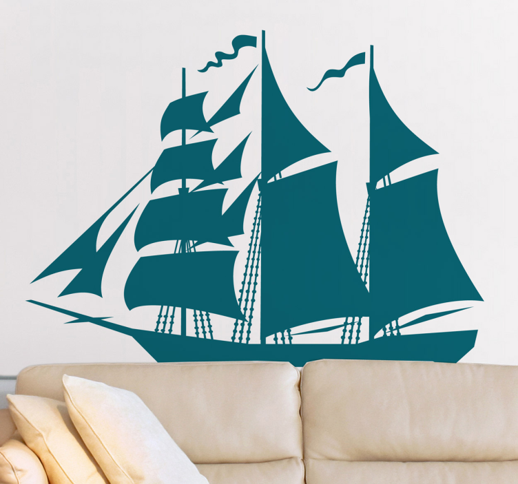 Großes Segelschiff Aufkleber - TenStickers