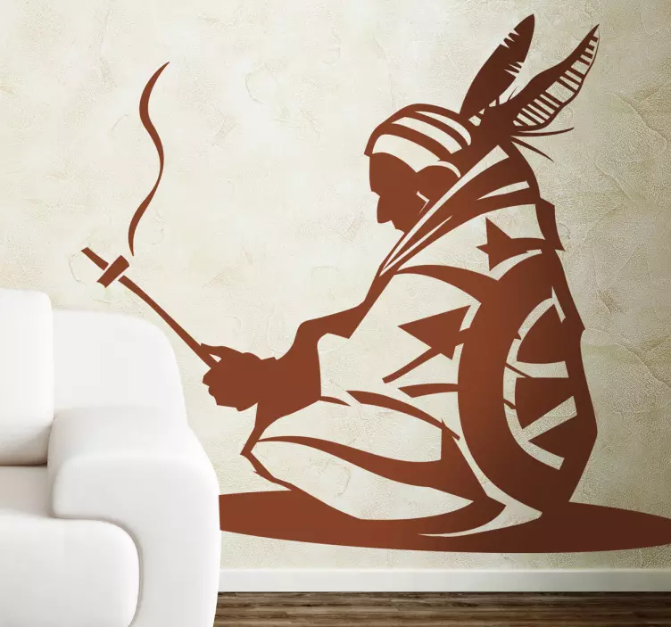 Wandtattoo Wohnzimmer Häuptling - TenStickers