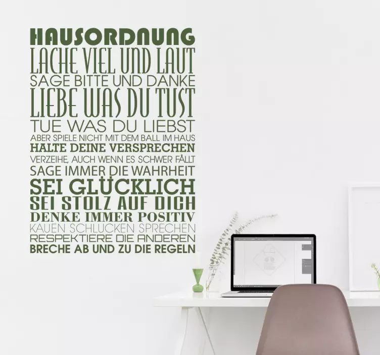 Hausordnung Wandtattoo - TenStickers