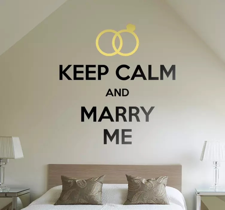 Hochzeitsaufkleber Keep Calm and Marry Me - TenStickers