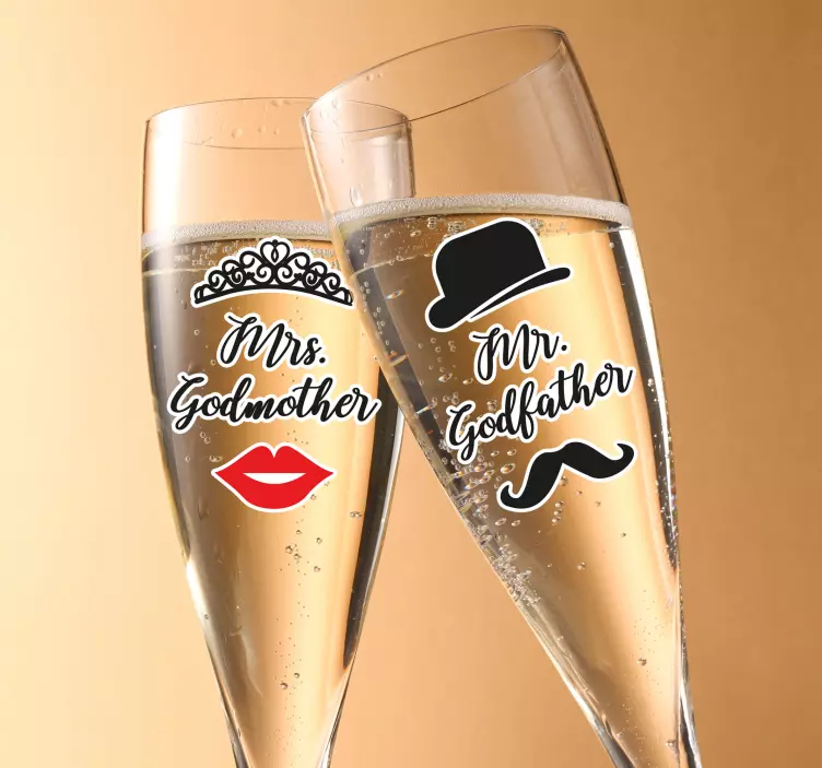 Hochzeitsticker elegante glasetiketten - TenStickers