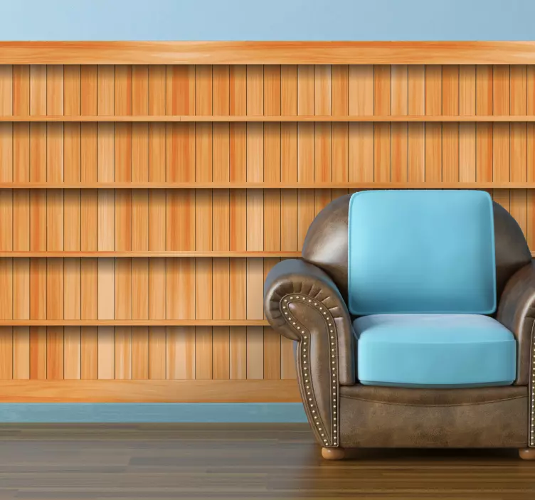 Holzregal Texturen Sticker - TenStickers