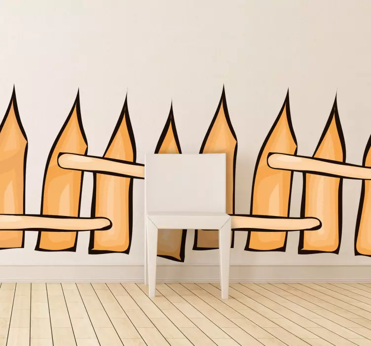 Holzzaum Aufkleber - TenStickers