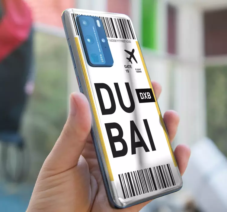 Huawei Sticker bordkarte für dubai - TenStickers