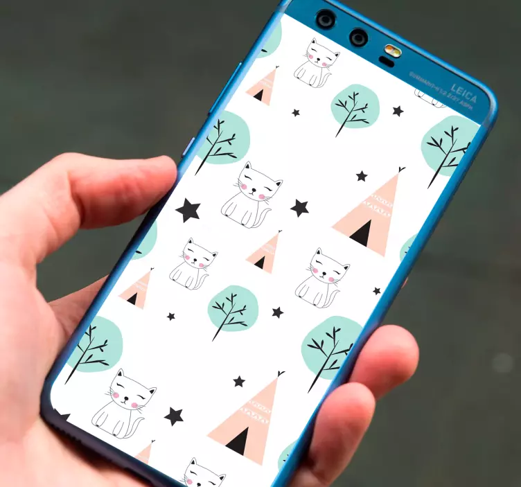 Huawei Sticker entzückendes katzenmuster - TenStickers