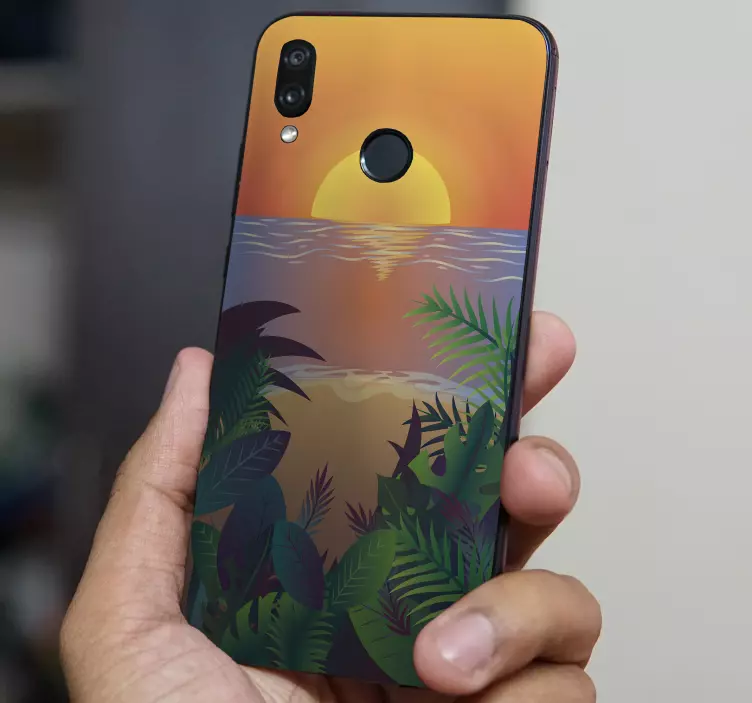 Huawei Sticker tropischer sonnenuntergang - TenStickers