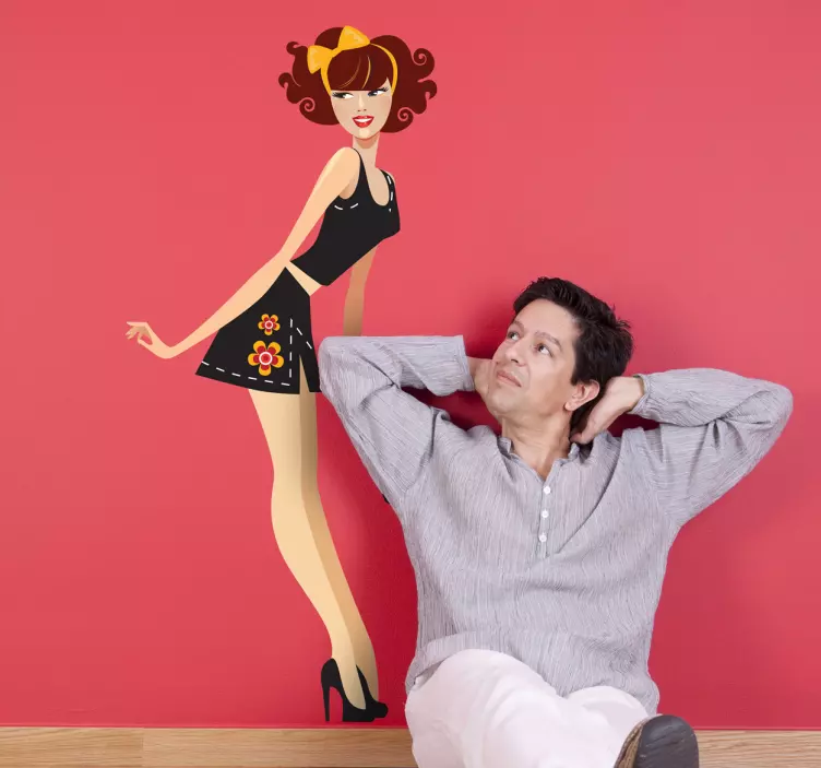 Hübsche Frau Aufkleber - TenStickers