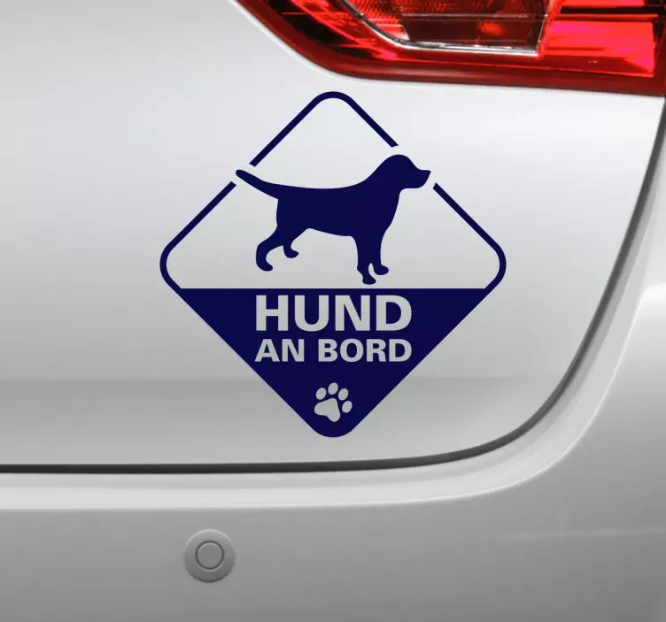 Baby on Board Aufkleber Hund an Bord - TenStickers
