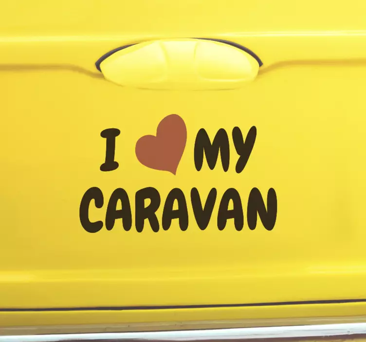 Ich liebe caravans fahrzeugaufkleber - TenStickers