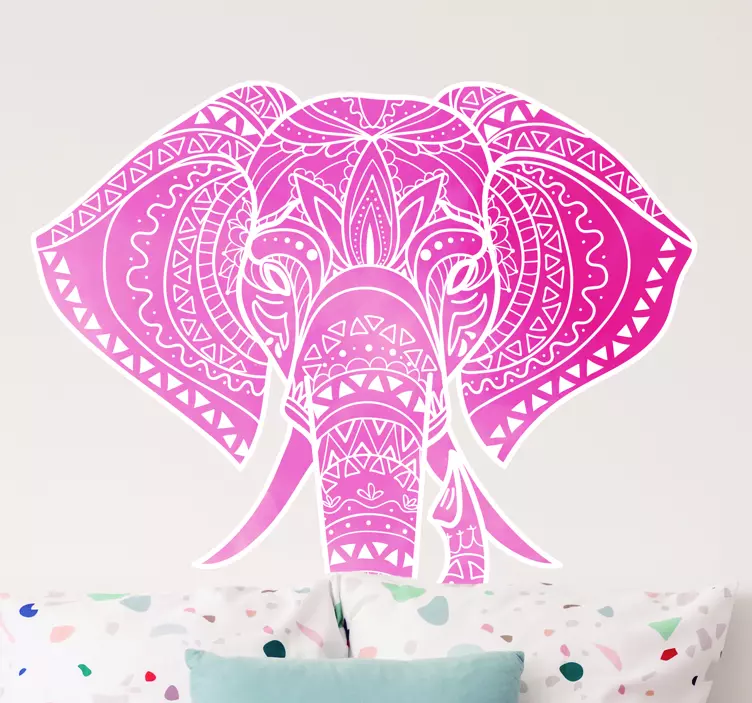 Wandtattoo Tiere indischer Elefant Silhouette - TenStickers