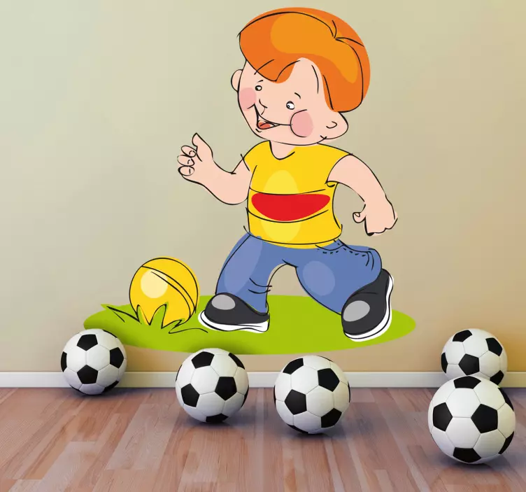 Junge beim Ballspielen Aufkleber - TenStickers