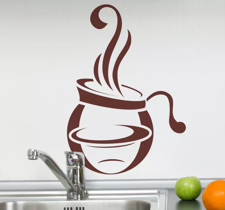 Kaffeekanne Symbol Aufkleber - TenStickers
