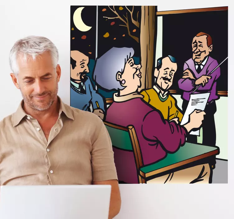 Karrikatur ältere Menschen Sticker - TenStickers