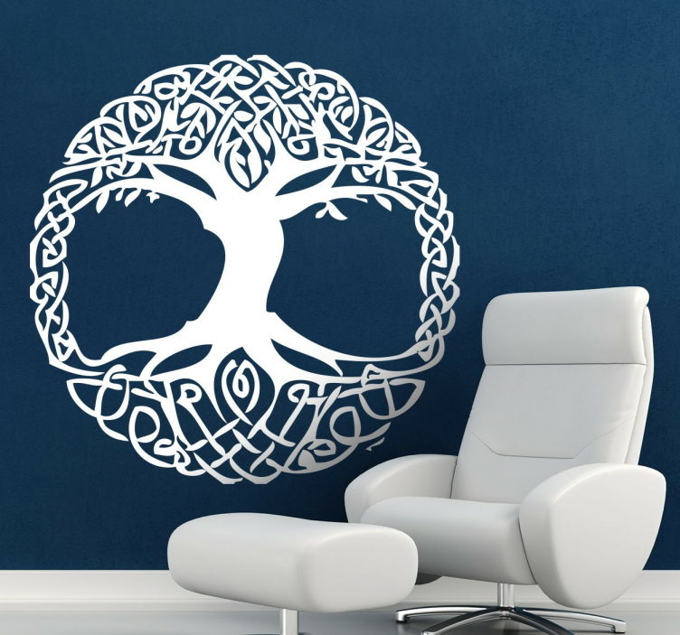 Wandtattoo Wohnzimmer Keltischer Baum - TenStickers