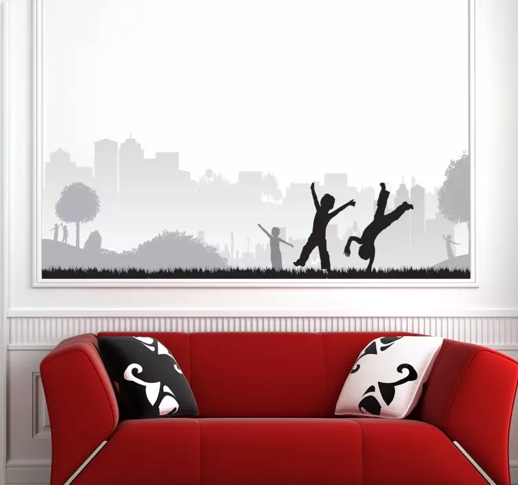 Kinder im Park Aufkleber - TenStickers