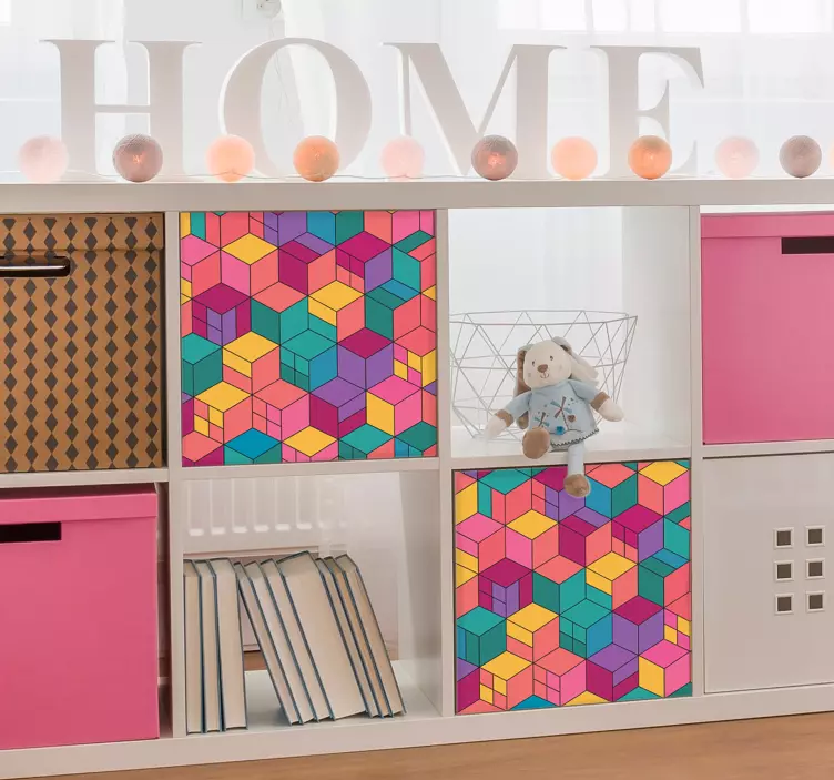 Klebefolie Möbel 3d-blöcke - TenStickers