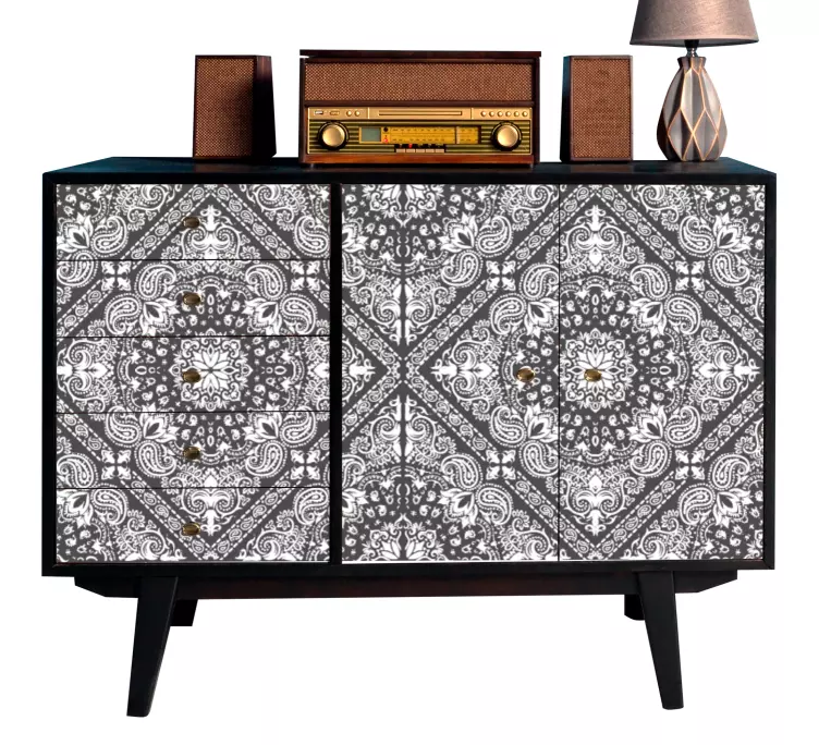 Klebefolie Möbel Dreieck schwarzes kopftuch - TenStickers