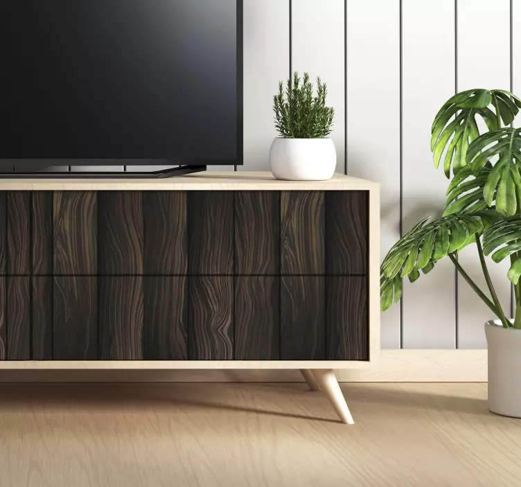 Klebefolie Möbel dunkle Holzplatte - TenStickers