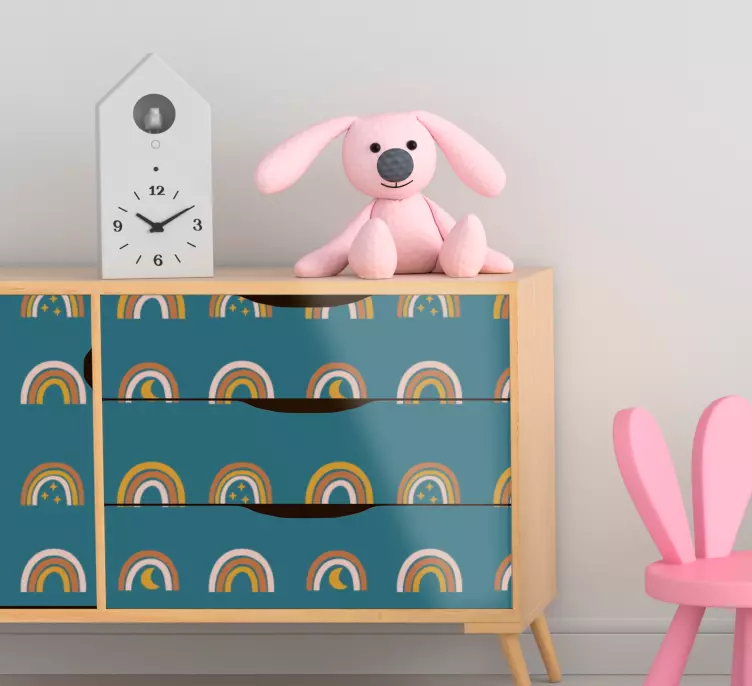 Klebefolie Möbel Himmlischer, mystischer moderner regenbogen - TenStickers