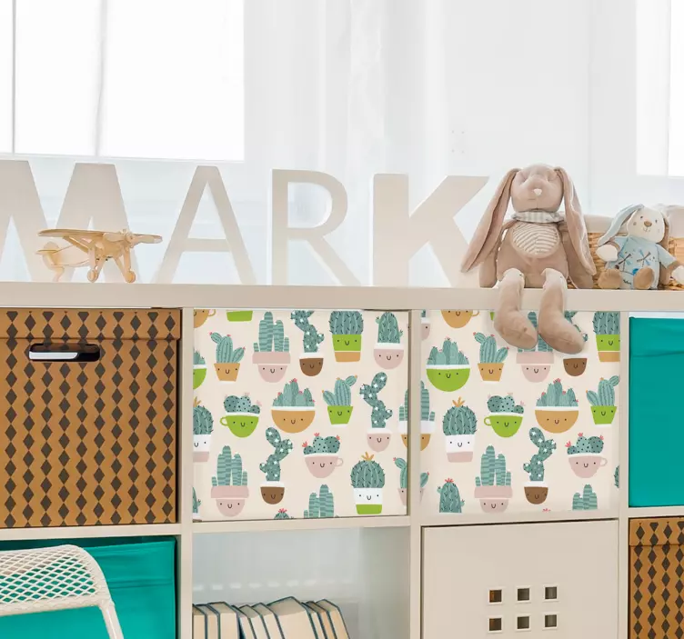 Klebefolie Möbel Kaktus-töpfe - TenStickers