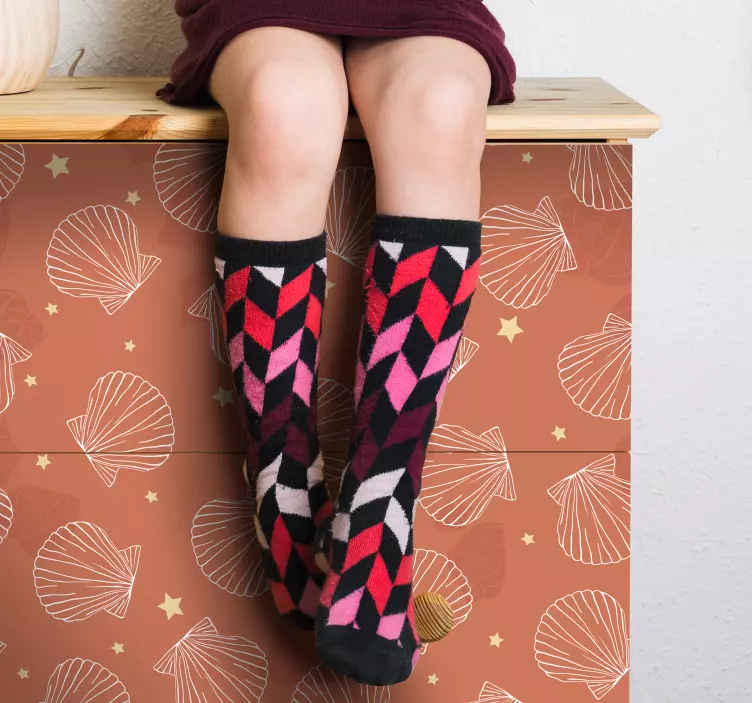 Klebefolie Möbel Muscheln und sterne möbel - TenStickers