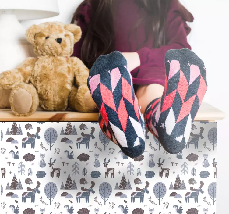 Klebefolie Möbel Nordische tiere - TenStickers