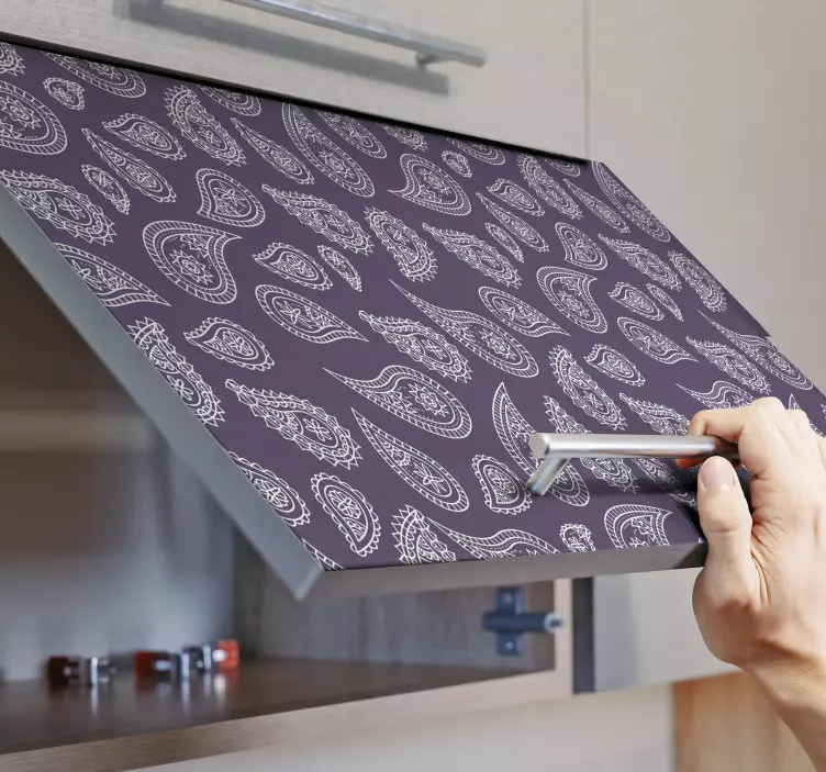 Klebefolie Möbel Retro paisley - TenStickers