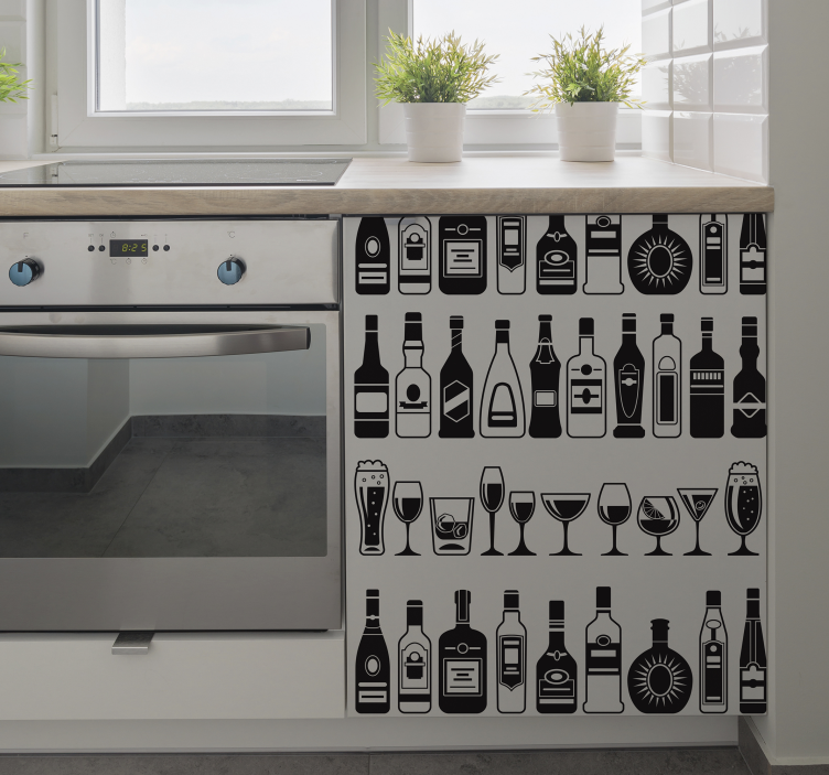 Klebefolie Möbel Satz flaschen - TenStickers