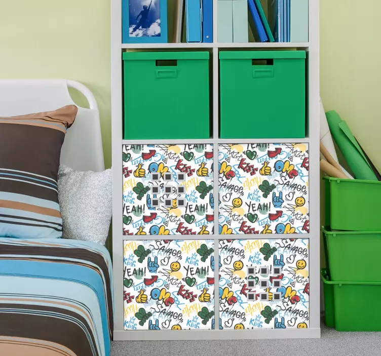 Klebefolie Möbel Urbanes graffiti-doodle - TenStickers