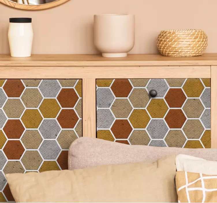 Klebefolie Möbel Wabenstruktur - TenStickers