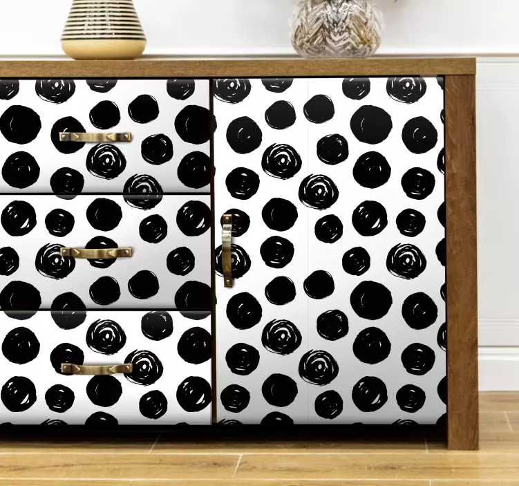 Möbelfolie mit kräftigem punktmuster - TenStickers