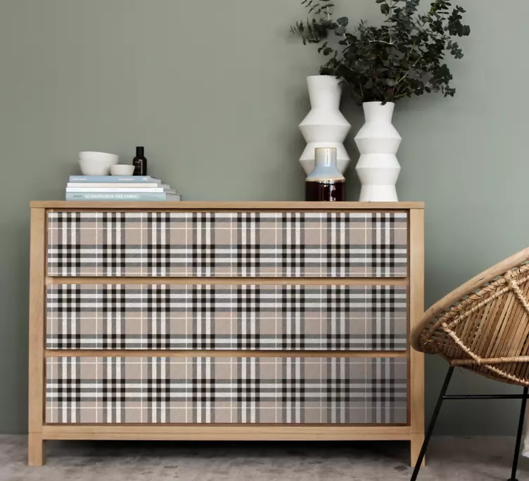 Möbelfolie karomuster-overlay - TenStickers