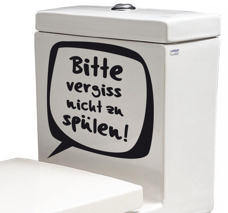 Wandtattoo Badezimmer Klospülung - TenStickers