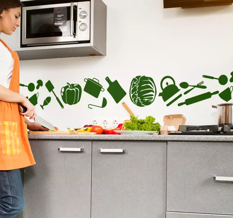 Koch und Küchenmaterial Küchen Aufkleber - TenStickers