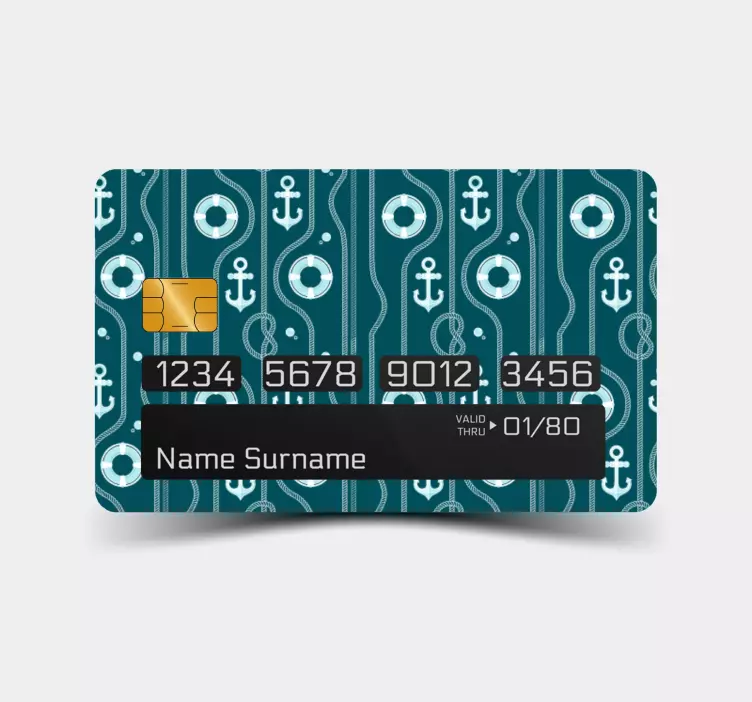 Kreditkarte Aufkleber anker und kreise - TenStickers