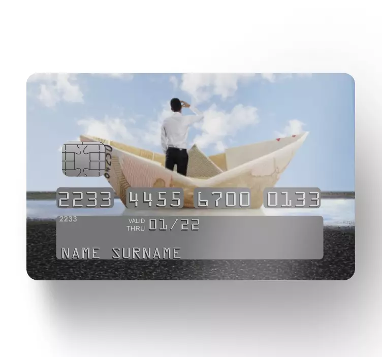 Kreditkarten Aufkleber Rückansicht geschäftsmann - TenStickers