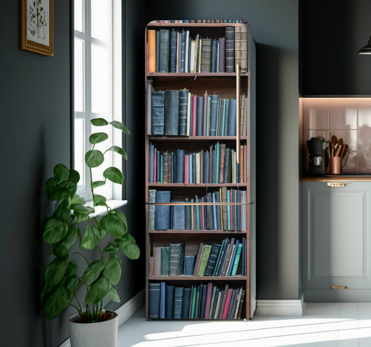 Kühlschrank Aufkleber Bibliotheksregale - TenStickers