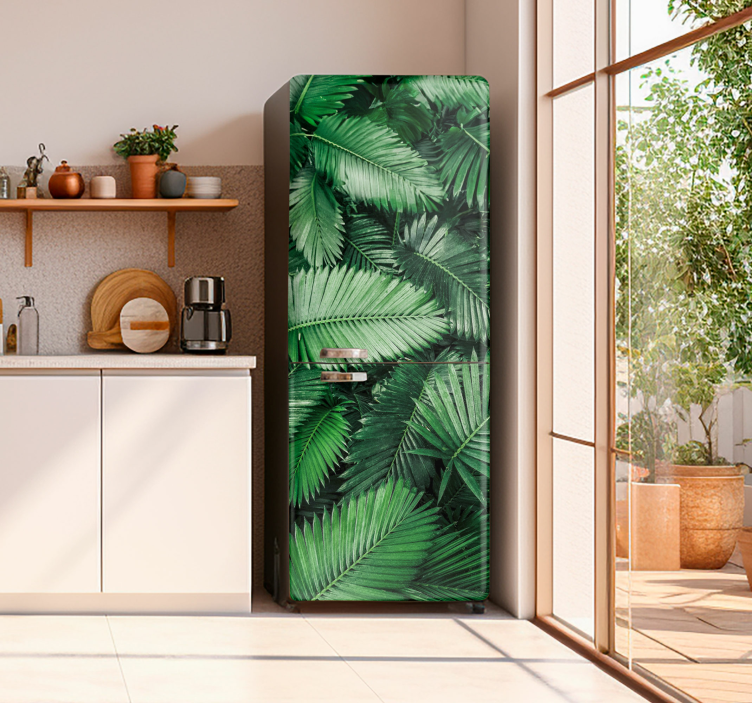 Kühlschrank Aufkleber Palm Blätter - TenStickers
