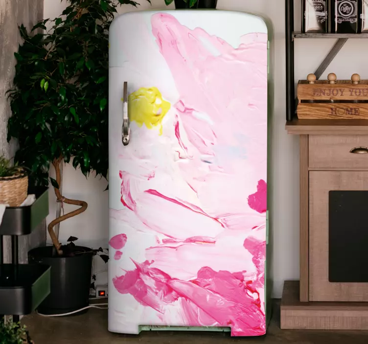 Kühlschrank Aufkleber Bunter acrylpinselstrich - TenStickers