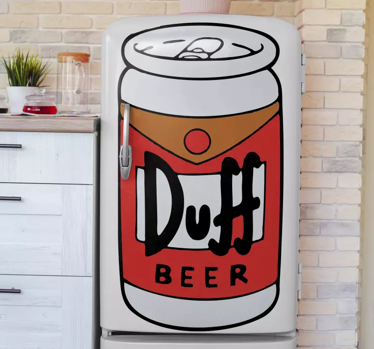 Kühlschrank Aufkleber Duff Bier - TenStickers