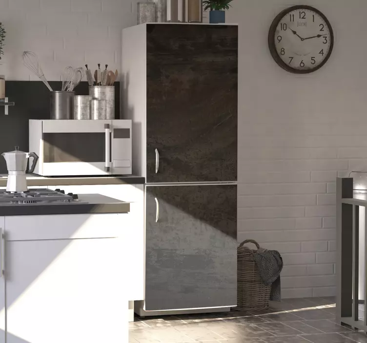 Kühlschrank Aufkleber Industrielles graues rostiges eisen - TenStickers