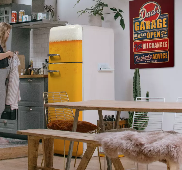 Kühlschrank Aufkleber Bier - TenStickers