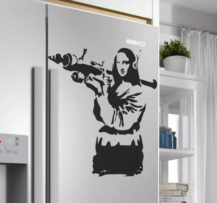 Kühlschrank Aufkleber Mona lisa banksy kunst für kühlschrank - TenStickers