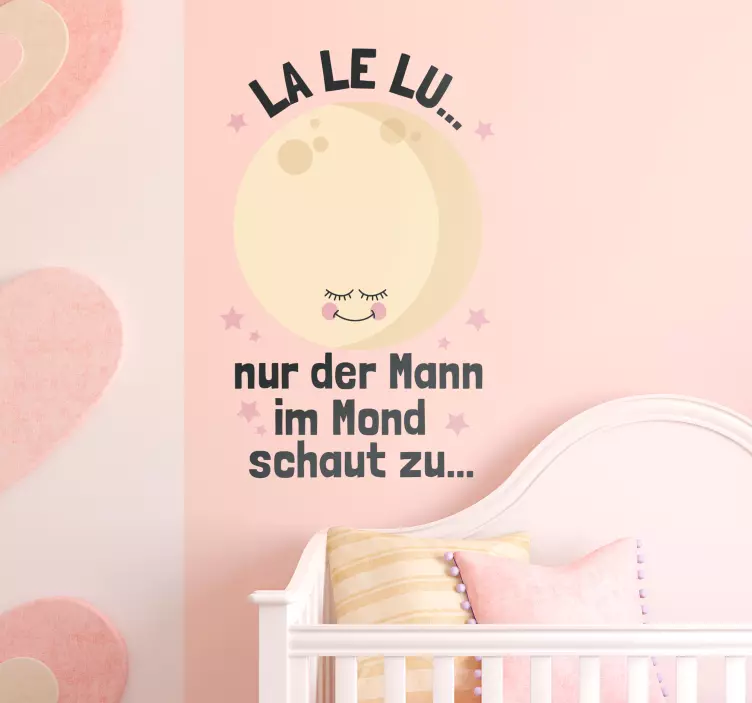 Wandtattoo LA LE LU...Nur der Mann im Mond... - TenStickers