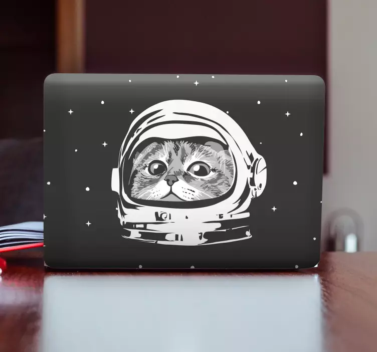 Laptop sticker astronauten katzen gesicht - TenStickers