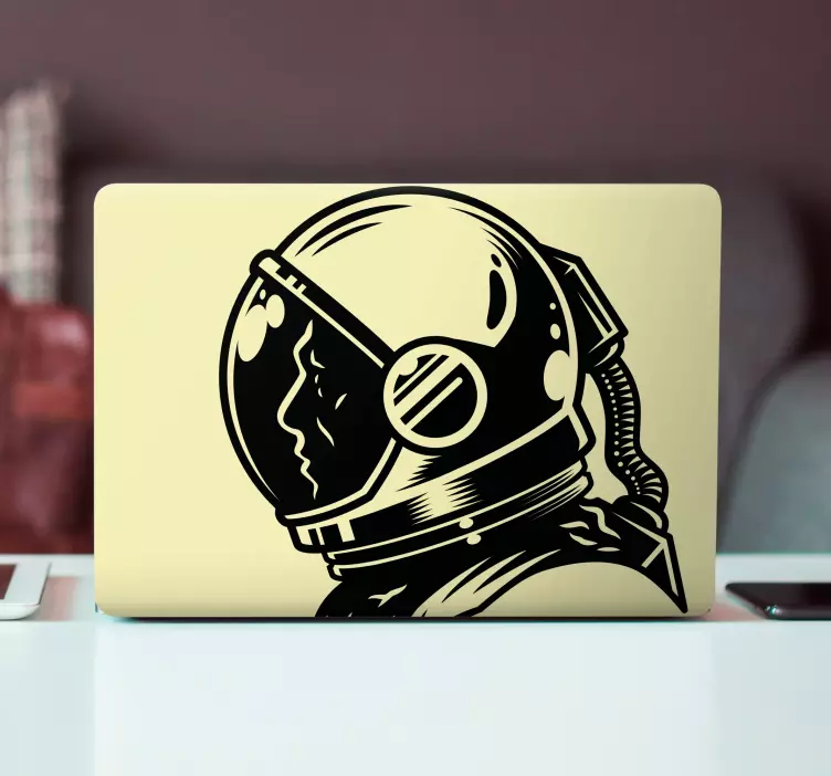 Laptop sticker astronautenprofil silhouette - TenStickers