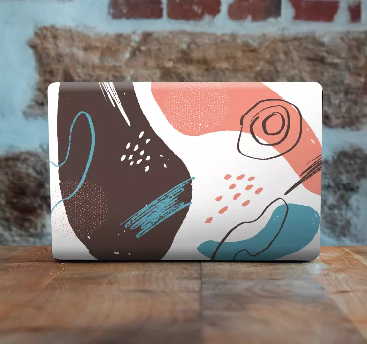 Laptop Aufkleber bunte abstrakte formen - TenStickers