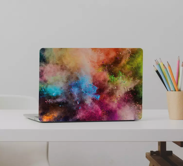 Laptop Aufkleber bunter kosmischer wirbel - TenStickers