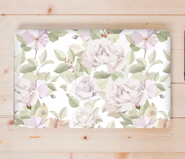 Laptop Aufkleber elegantes blumenarrangement - TenStickers